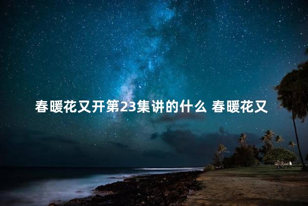 春暖花又开第23集讲的什么 春暖花又开第五十一集